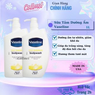 Sữa Tắm VASELINE TOTAL MOISTURE Dưỡng Da Trắng Sáng, Giữ Ẩm 1L_Hàng Chuẩn Mỹ