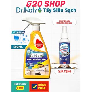 Nước Lau Bếp DrNatro xử lý vết bẩn mặt kính của Bếp , Bếp Ga , Bếp Từ , Chậu rửa bát NPP G20Shop