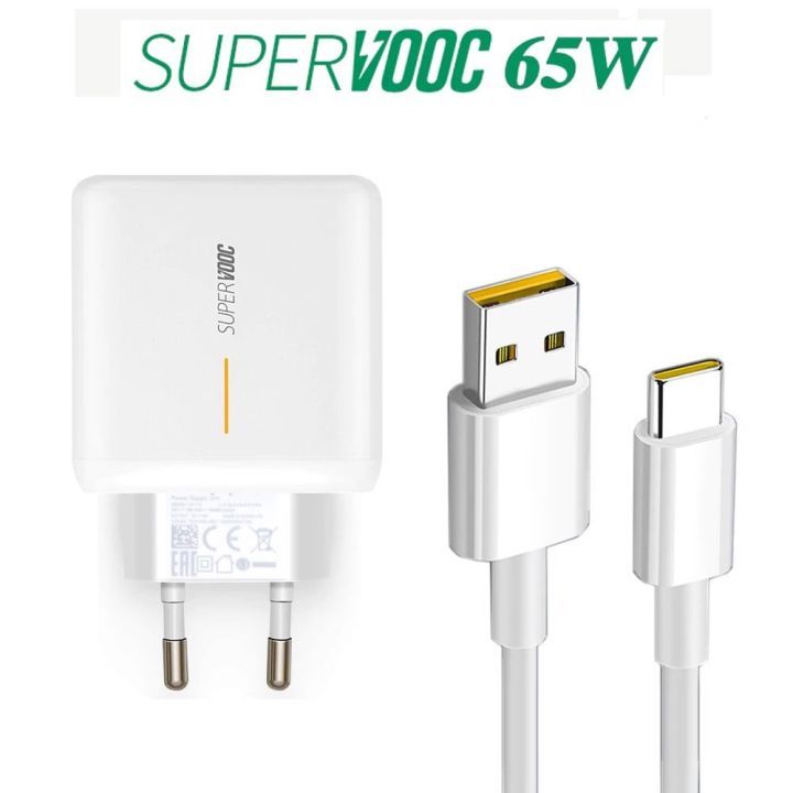 Sạc nhanh OPPO 65w SUPER VOOC, dây sạc nhanh OPPO đầu USB to Type c chân tròn chính hãng gohanto -bảo hành 3 tháng