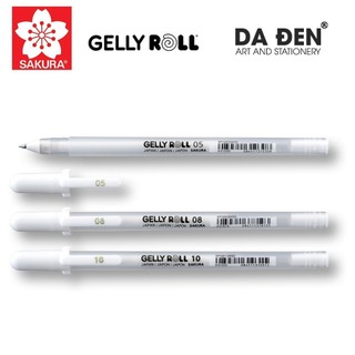   DA ĐEN  Bút Trắng Gelly Roll SAKURA 05|08|10 Nhật Bản 