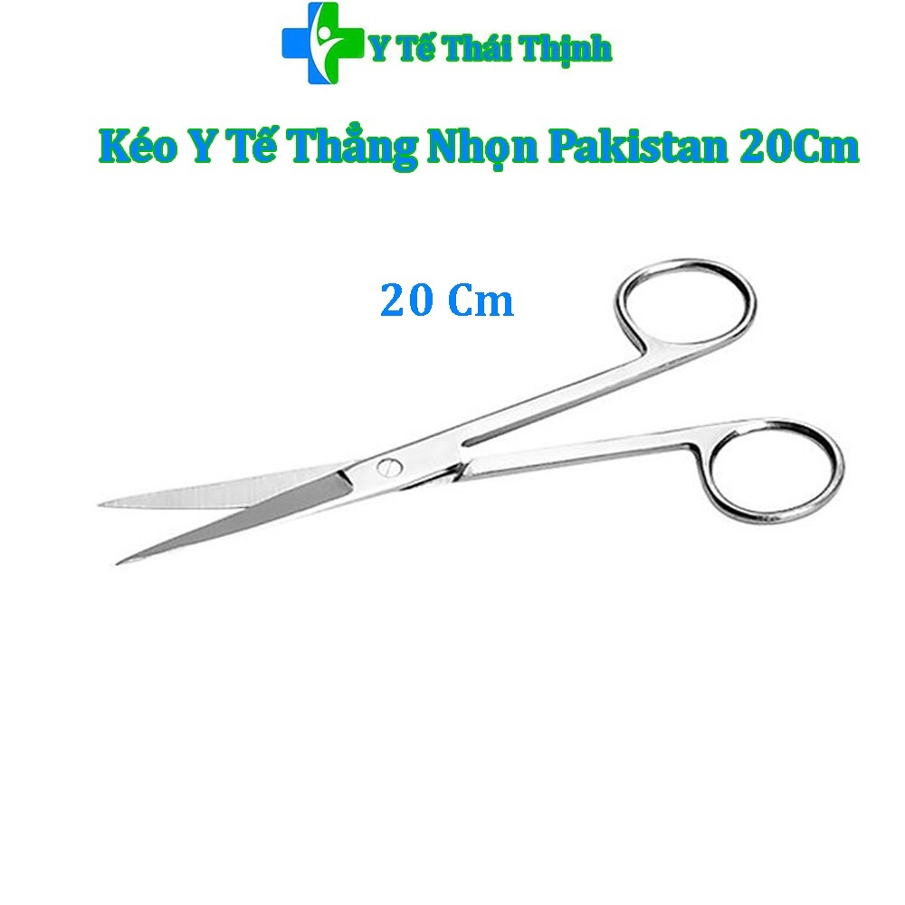Kéo Thẳng 20Cm 2 Đầu Nhọn Pakistan