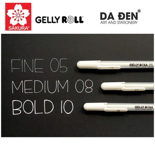 [DA ĐEN] Bút Gelly Roll Trắng Sakura Nhật Bản