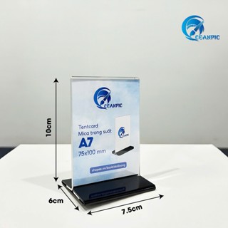 Set 10 cái Kệ Menu Mica - Kệ mica để bàn - Nhét Bảng Giá hoặc Mã QR