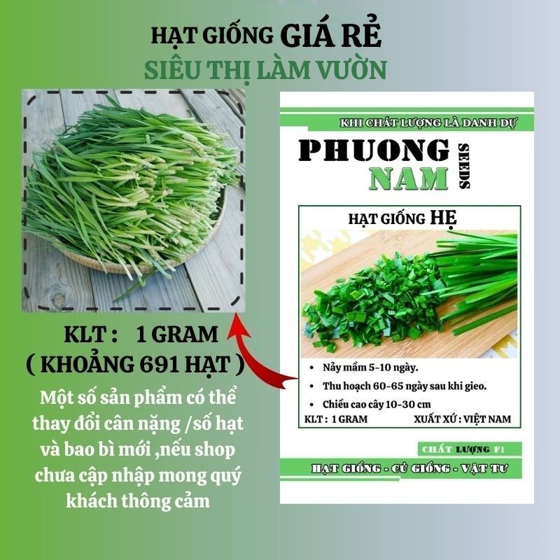 1GR - HẠT GIỐNG CÂY HẸ