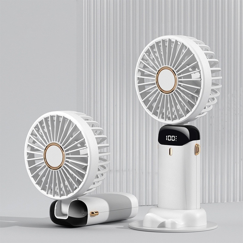 Quạt Tích Điện Mini Cầm Tay Để Bàn 3 Tốc Độ Gió (M1LED_5CD) | BigBuy360 - bigbuy360.vn
