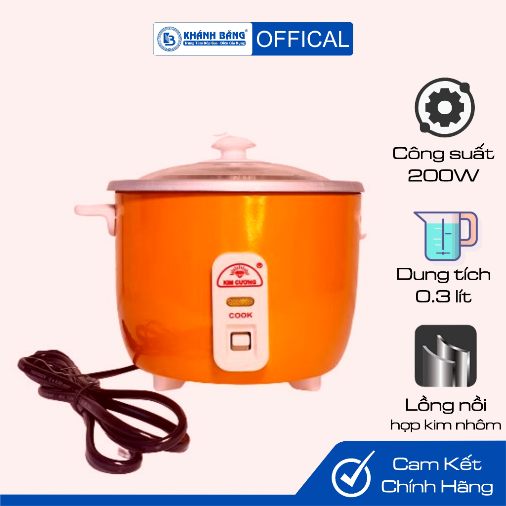 Nồi cơm điện mini Kim Cương Dung tích 0.3 lít Chỉ 1 người ăn Bảo hành chính hãng