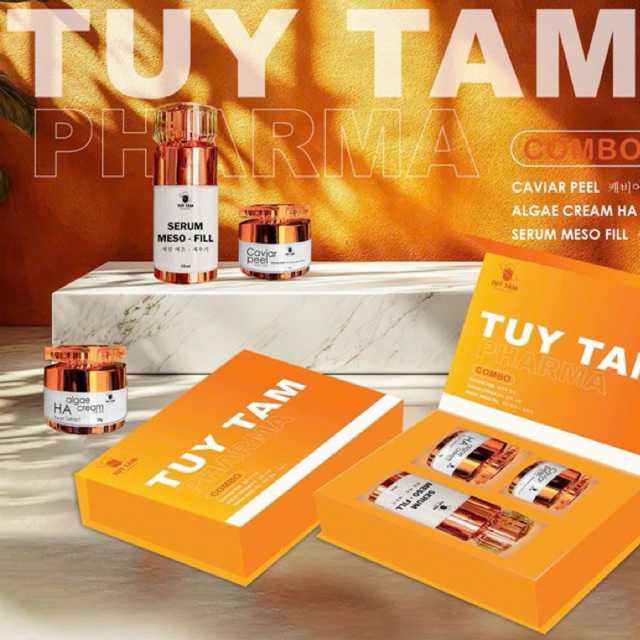 Combo 3 sản phẩm chăm sóc peel da gồm - Kem algae cream phục hồi - kem caviar peel - tinh chất meso 