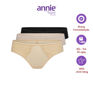 Combo 3 quần lót nữ không viền sau annie QE 2179 không vết hằn, co giãn 4 chiều, lưng thấp có ren