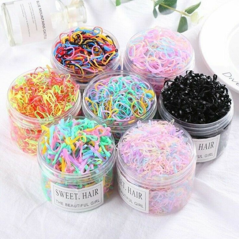 Hộp thun cột tóc xài 1 lần 500 sợi ( chuyên sỉ SLL)