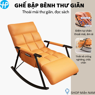 Ghế Bập Bênh Thư Giãn HAPY BB02 Dài 1m4 có Điều Chỉnh Lưng và Chân 10 Cấp Độ, nằm thư giãn đọc sách xem Tivi