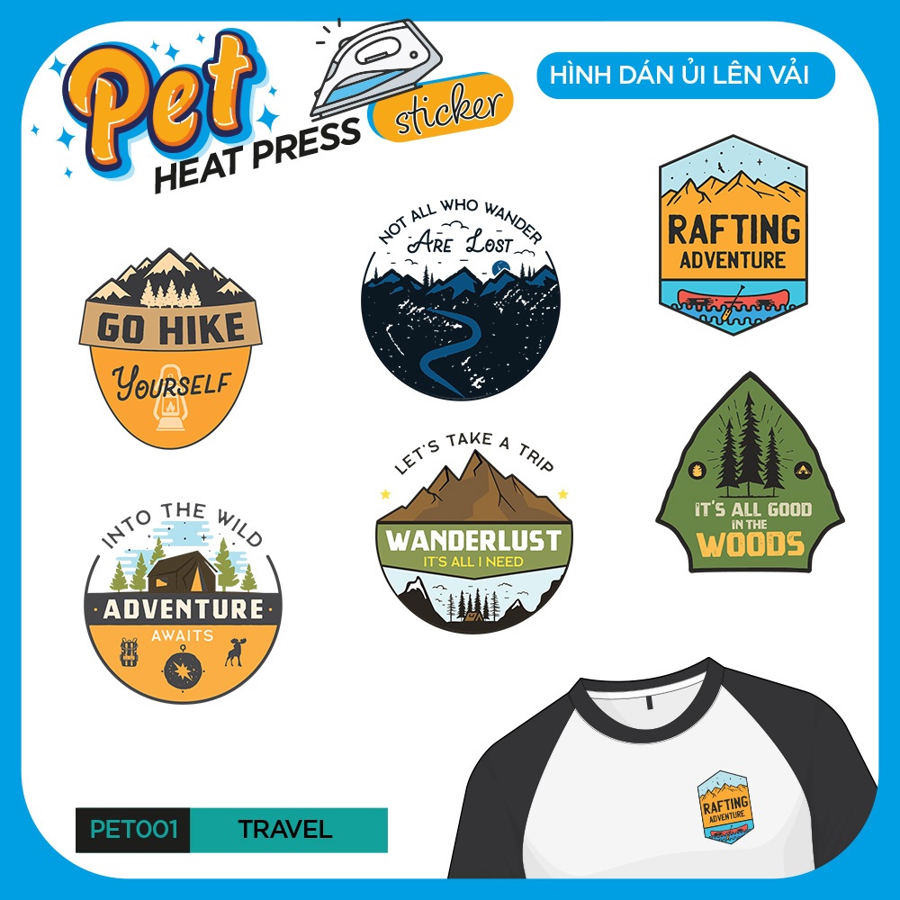 Heatpress sticker - Hình dán chuyển nhiệt hình ảnh sắc nét dễ thương dễ sử dụng Sticker Factory