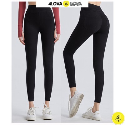 Quần legging nữ nâng mông 4LOVA dáng dài cạp cao giữ nhiệt phối túi sau năng động