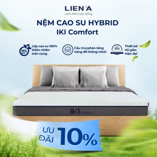 TRẢ GÓP 0% 12TH - Nệm cao su hybrid IKI Comfort Liên Á - Nệm êm cao 18cm