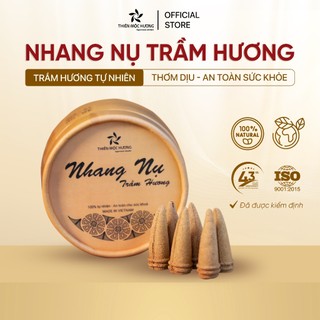  Nụ trầm hương xông nhà Thiên Mộc Hương - Trầm hương tự nhiên 12 năm khói ngược - Hộp 40 nụ 