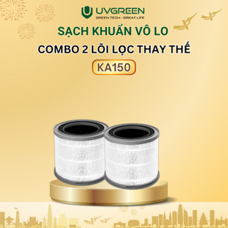 Combo 2 Màng Lọc HEPA H13 Diệt Khuẩn Cho Máy Lọc Không Khí UVGREEN KA150 FT - Bộ Lọc 3 Lớp, Loại Bỏ 99,97% Bụi Mịn