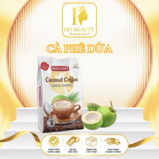 Rockcafe VỊ DỪA Túi 30 gói x 20 g - Cà Phê Sữa Dừa Rockcafe Mẫu Mới Coconut Coffee White Coffee - Cafe Dừa Ruavsk