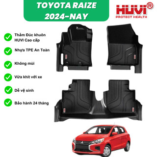 Thảm lót sàn ô tô Toyota Raize năm 2024+ Thảm đúc HUVI CAO CẤP KHÔNG MÙI - KHÔNG ẨM MỐC - DỄ VỆ SINH