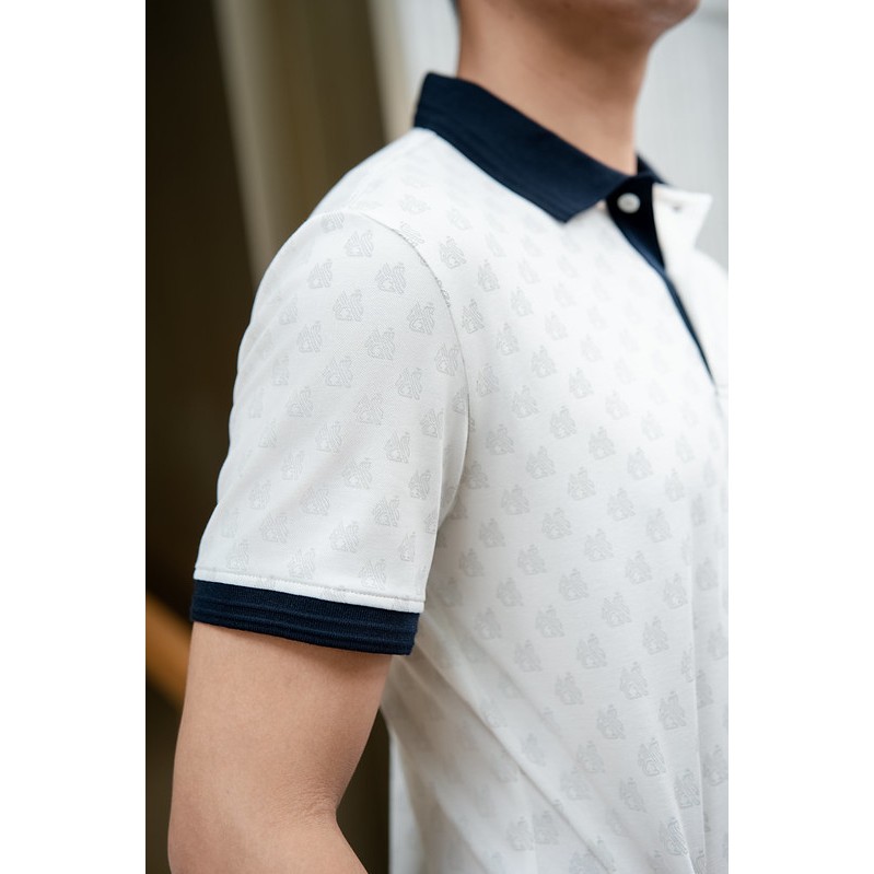 Áo polo nam TORANO MONOGRAM POLO in tràn họa tiết, chất thoáng khí, thoải mái, thanh lịch, sang trọng GSTP051 | BigBuy360 - bigbuy360.vn