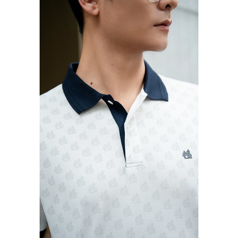 Áo polo nam TORANO MONOGRAM POLO in tràn họa tiết, chất thoáng khí, thoải mái, thanh lịch, sang trọng GSTP051 | BigBuy360 - bigbuy360.vn