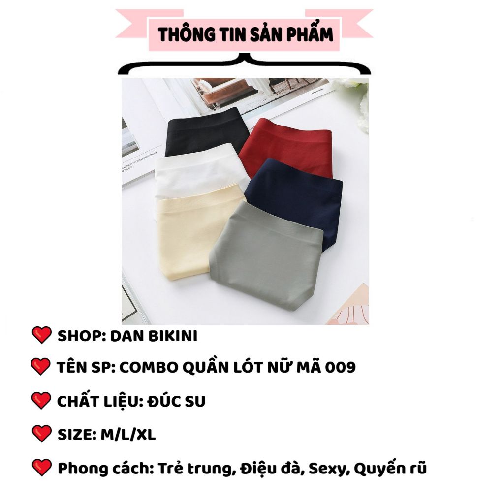 COMBO 5-10 Quần Lót Nữ Đúc Su Không đường may thoáng mát MÃ 009 | BigBuy360 - bigbuy360.vn