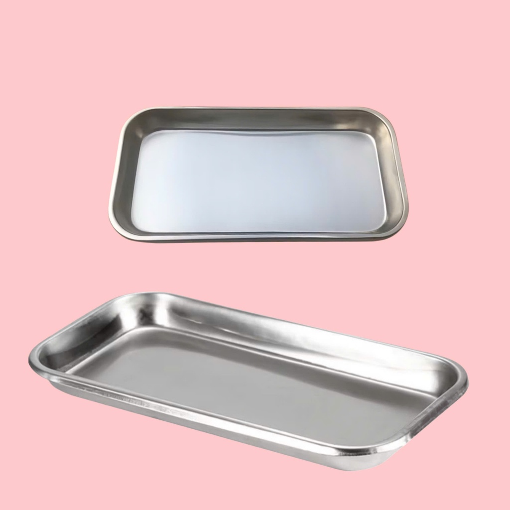 Khay Inox 201 Chữ Nhật Đựng Dụng Cụ Y Tế / Spa / Phòng Khám – Bền Đẹp, Chống Gỉ