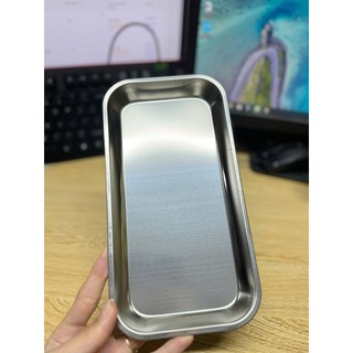 Khay Inox 201 Chữ Nhật Đựng Dụng Cụ Y Tế / Spa / Phòng Khám – Bền Đẹp, Chống Gỉ