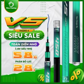 Cần câu đài Rice Fishing V5 Toàn Diện Nhỏ thế hệ 2 siêu nhẹ cần câu cá carbon câu cảm giác mới CC-30