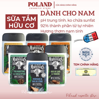 Sữa Tắm Gội Nam Hữu Cơ 92% Le Petit Marseillais Pháp 250ml 4in1 Với Hương Thơm Nam Tính