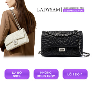 Túi Xách Nữ Đeo Chéo Đeo Vai Vân Hoa Dập Nổi Da Bò Cao Cấp Size 25 Cho Nàng Đi Tiệc Đi Chơi LADYSAM LDS2780
