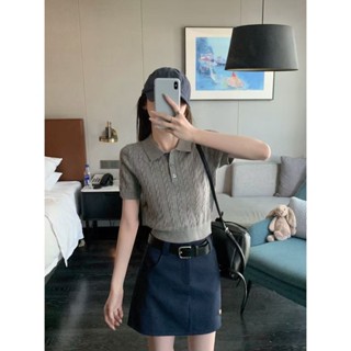 Áo len cổ polo tone màu xám H12, áo len thiết kế vặn thừng chất liệu len lông thỏ cao cấp