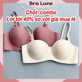 Áo ngực nữ đúc su nâng ngực đệm bàn tay BRALUNE, áo lót nữ đệm dày tạo khe tôn vòng 1 mã 65