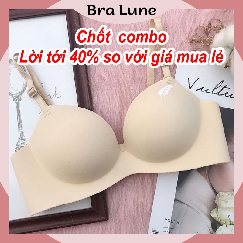 Áo ngực nữ đúc su trơn nâng ngực BRALUNE, áo lót nữ không gọng đệm mút bàn tay chống xệ mã ANM-62