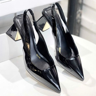 Giày Cao Gót Big Size Đế Vuông 7cm Mũi Nhọn Hở Gót Giày Nữ Công Sở Thương Hiệu Merly 1490 Slingback