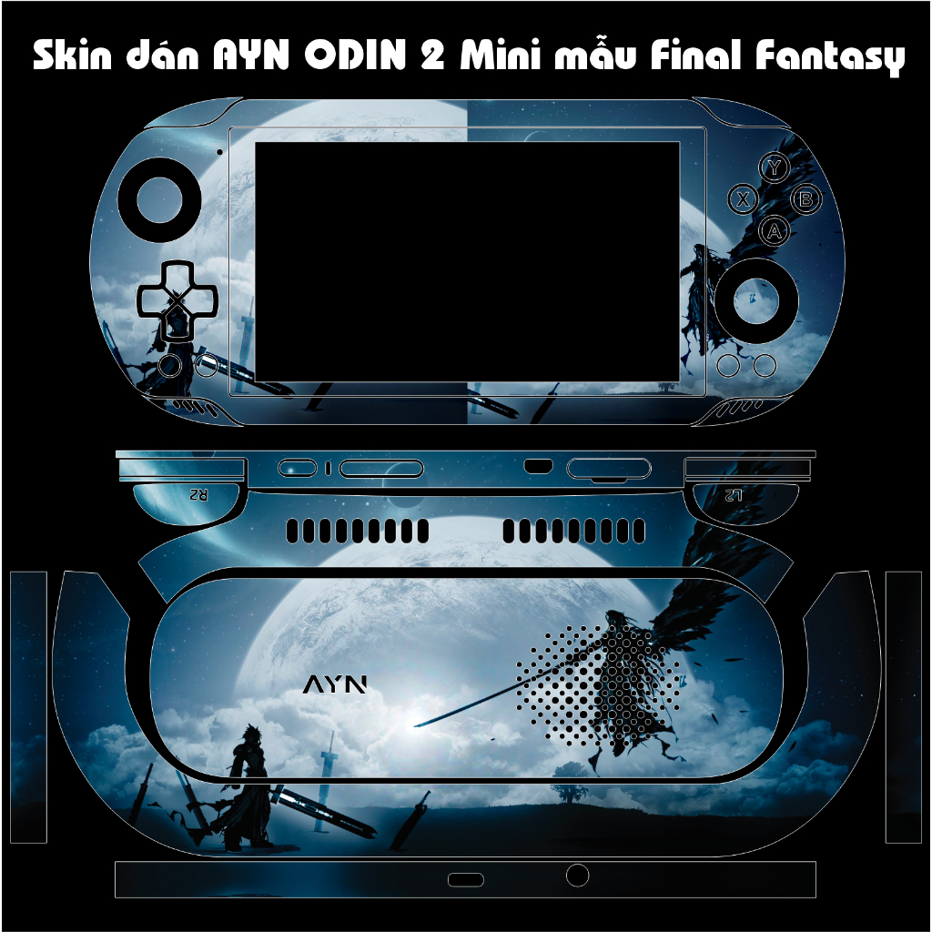 Skin dán AYN Odin 2 Mini mẫu Final Fantasy | Film 3M | có custom miếng dán theo yêu cầu