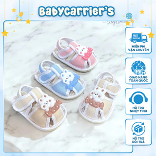 Giày Vải Tập Đi Mềm Nhẹ Hoạ Tiết Động Vật Cho Bé Trai Bé Gái, Dép Quai Hậu Tập Đi Chất Vải Mềm, Đế Cao Su Chống Trượt.