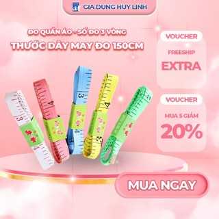 Thước dây may đo loại dài 1.5m có đầu sắt, thước dây thợ may đo 150cm may đo quần áo, đo 3 vòng