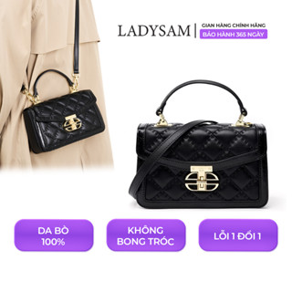 Túi Xách Tay Nữ Đeo Chéo Đeo Vai Phong Cách Retro Vân Trám Dập Nổi Size 22 LADYSAM LDS2568