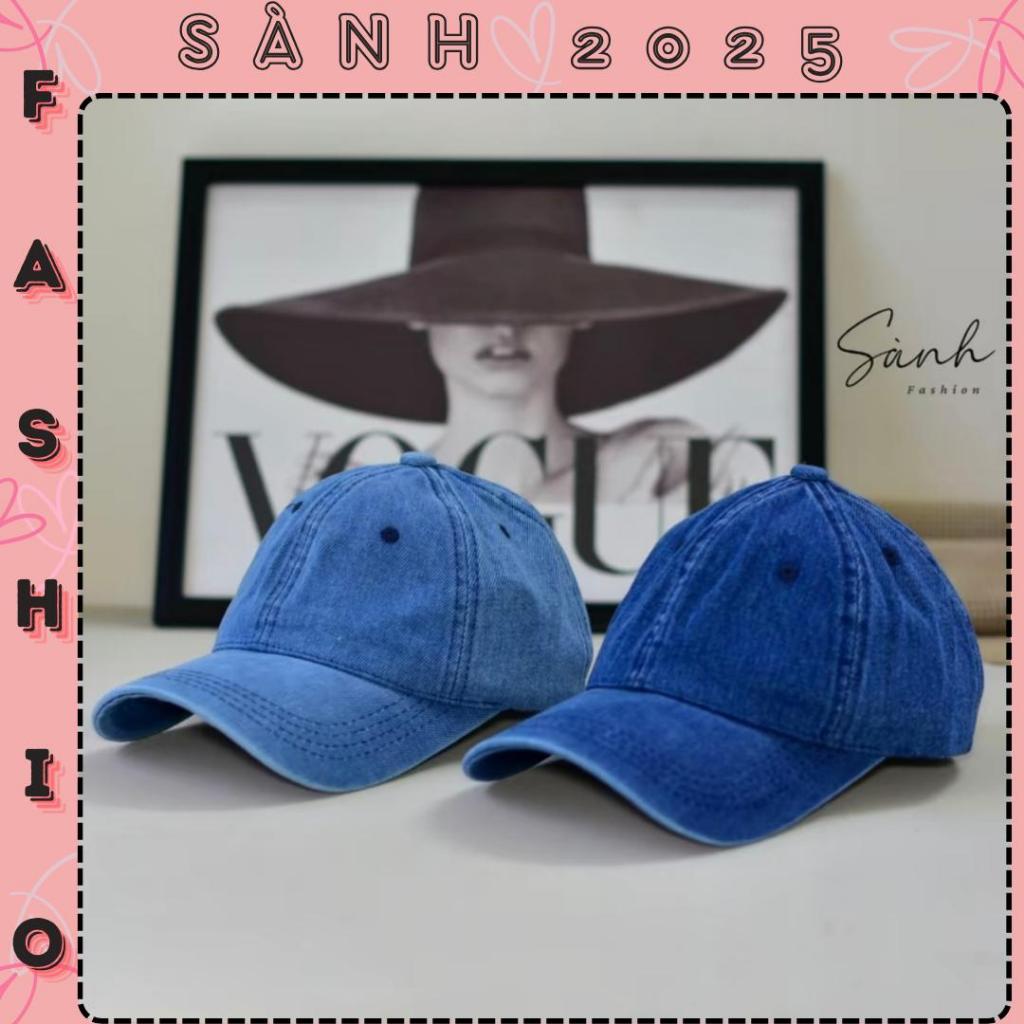 Mũ lưỡi trai jean trơn chất denim form unisex nam nữ Sành Fashion