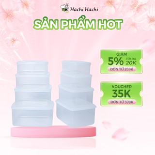 Bộ Hộp nhựa đựng thực phẩm Nhật Bản, trữ đông, trữ mát, dùng lò vi sóng Nakaya nhiều dung tích