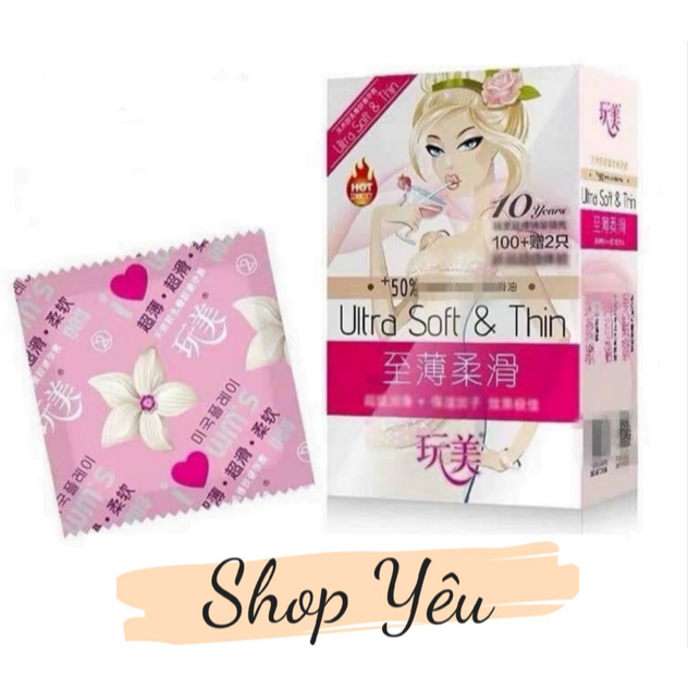 Bao cao su cô gái_Size 52mm_Hộp 100 chiếc_Hàng nội địa Trung