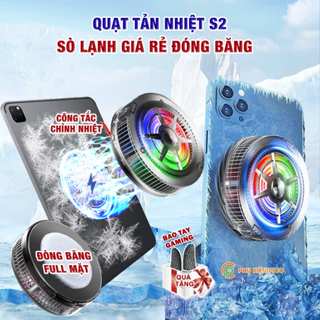 Quạt tản nhiệt điện thoại S2 sò lạnh từ tính Led RGB Gaming thế hệ mới siêu nhẹ đóng băng full mặt