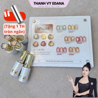 [TẶNG 1NC TRÒN] Sơn mắt mèo ánh sao vàng sét 6 màu XINGME, mắt mèo kim cương cực quang ánh vàng