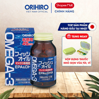 Viên Uống Dầu Cá Omega 3 ORIHIRO Bổ Mắt Hỗ Trợ Tim Mạch Hỗ Trợ Bổ Não Hộp 180 Viên