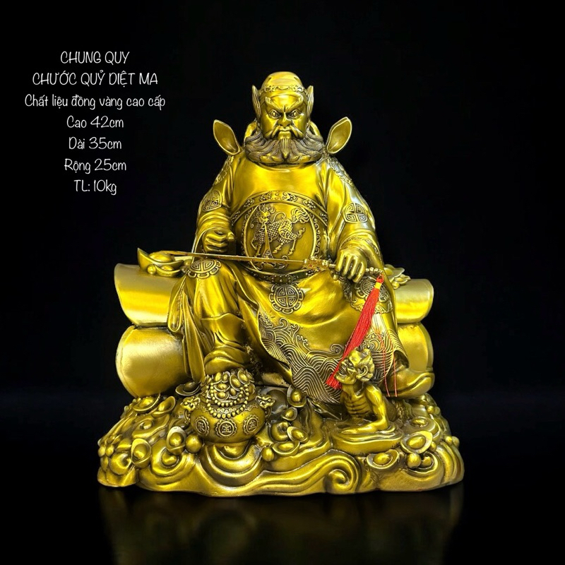 Chung Quỳ  tượng lớn- tượng đồng Chung Quỳ chước quỷ diệt ma- tượng đồng phong thuỷ thờ cúng
