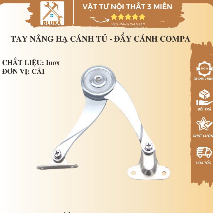 Tay Nâng Hạ Cánh Tủ Hình Compa, Đẩy Cánh - Bluka