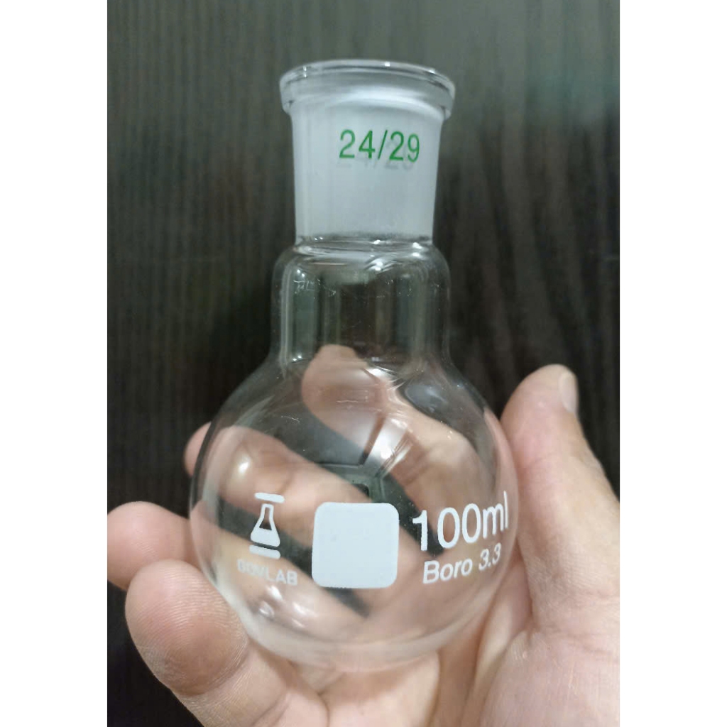 Bình cầu thủy tinh đáy tròn cổ nhám 100 ml