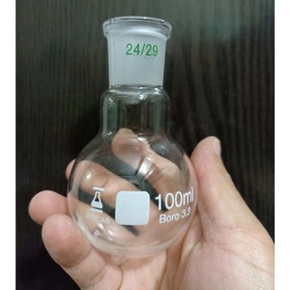 Bình cầu thủy tinh đáy tròn cổ nhám 100 ml