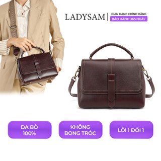 Túi Xách Tay Nữ Đeo Chéo Đeo Vai Phong Cách Satchel Basic Da Thật Mềm Mại Size 25 LADYSAM LDS2879