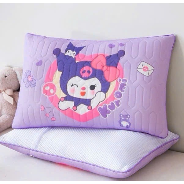 (Loai 1)Gối điều hòa cho bé đi học,  kích thước 30 x 50cm vỏ gối điều hòa tencel cao su non, thoáng 