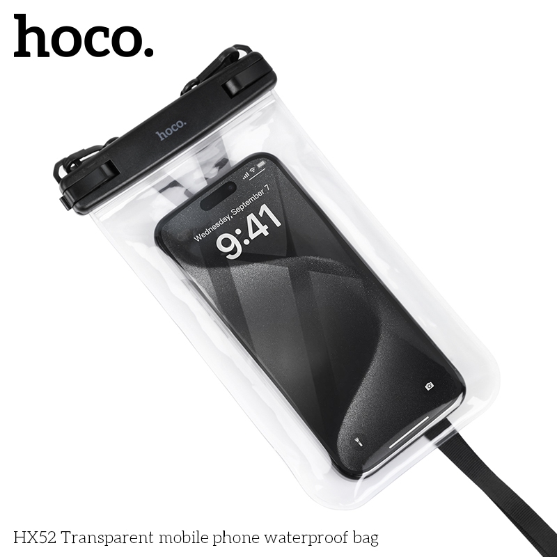 Túi chống nước điện thoại Hoco HX52 khả năng IP68, dùng chong dòng 7,2 inch trở xuống